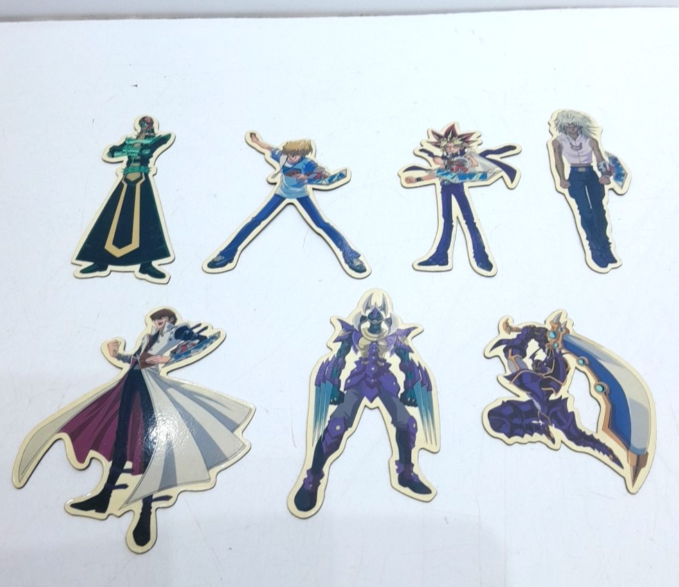 vintage Yu Gi Oh fridge magnets x 7 height 3.5-4 inches