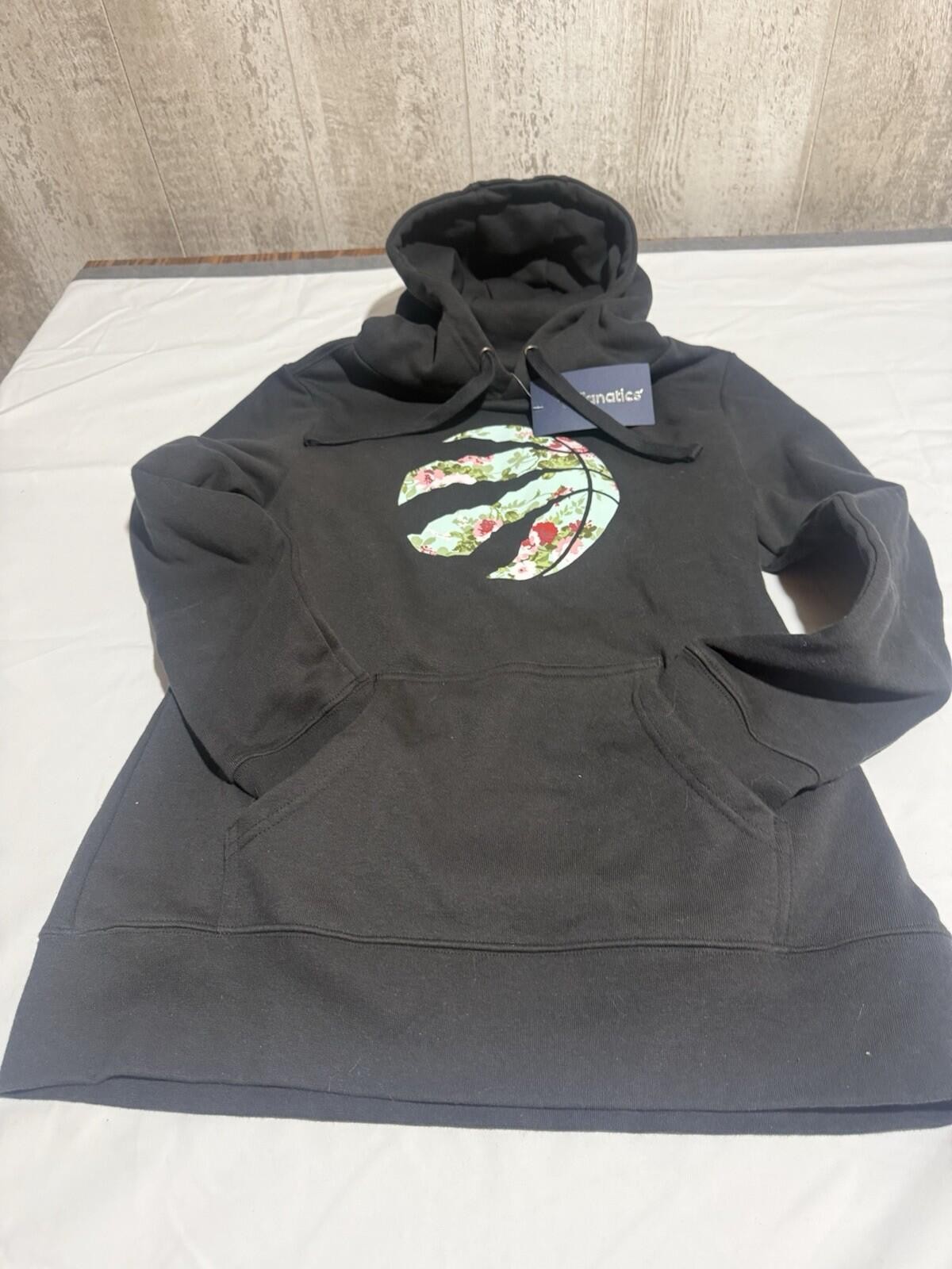 Toronto Raptors Floral Logo Hoodie Black Women’s NBA Size Medium