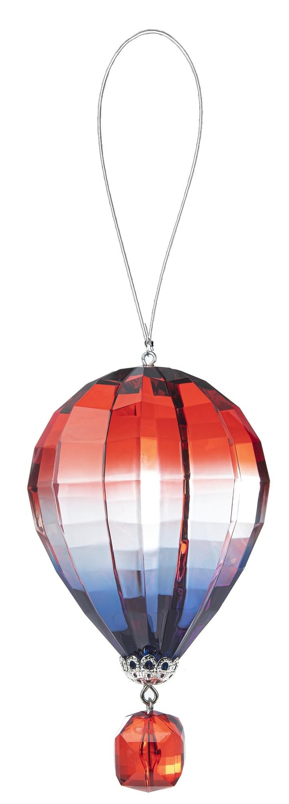 Ganz Red White and Blue Hot Air Balloon Hanging Ornament 4.25 Inch Decor