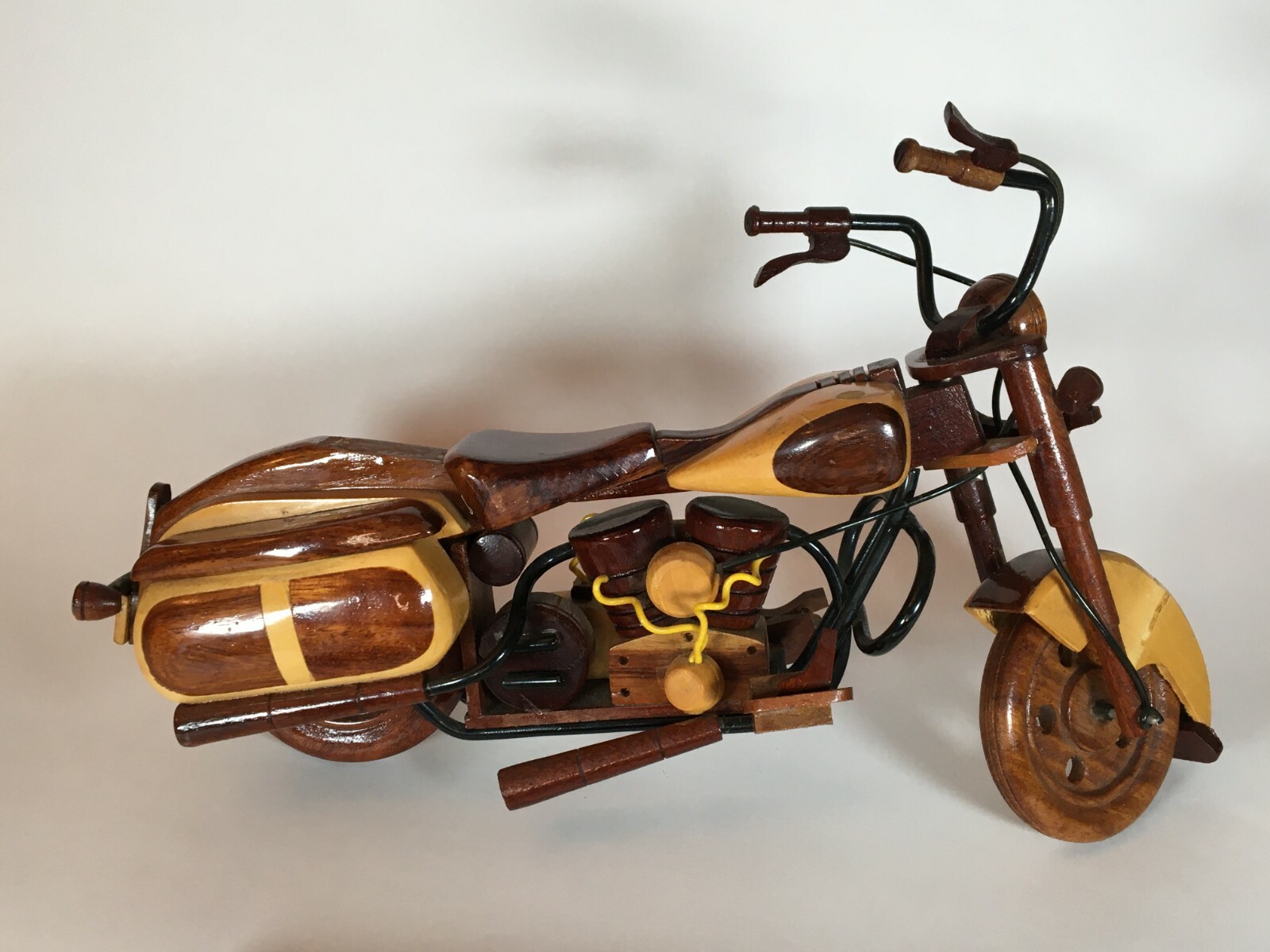 Model Harley Davidson Handmade Wooden Fatboy Motorcycle, Wood Art Bike Gifts