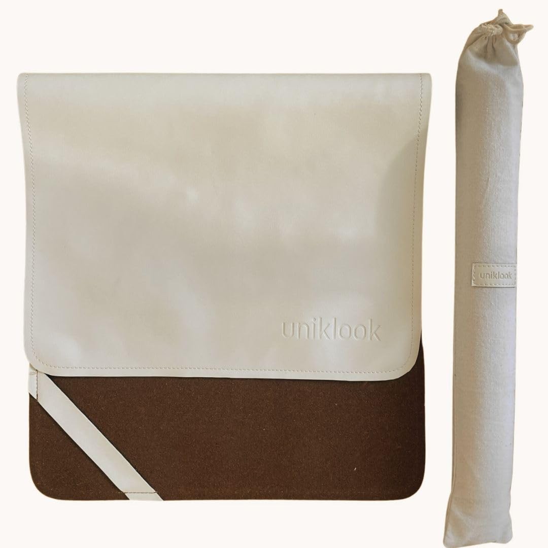 Uniklook Portable Baby Changing Pad, Vegan Leather Waterproof Mat 16″x30″