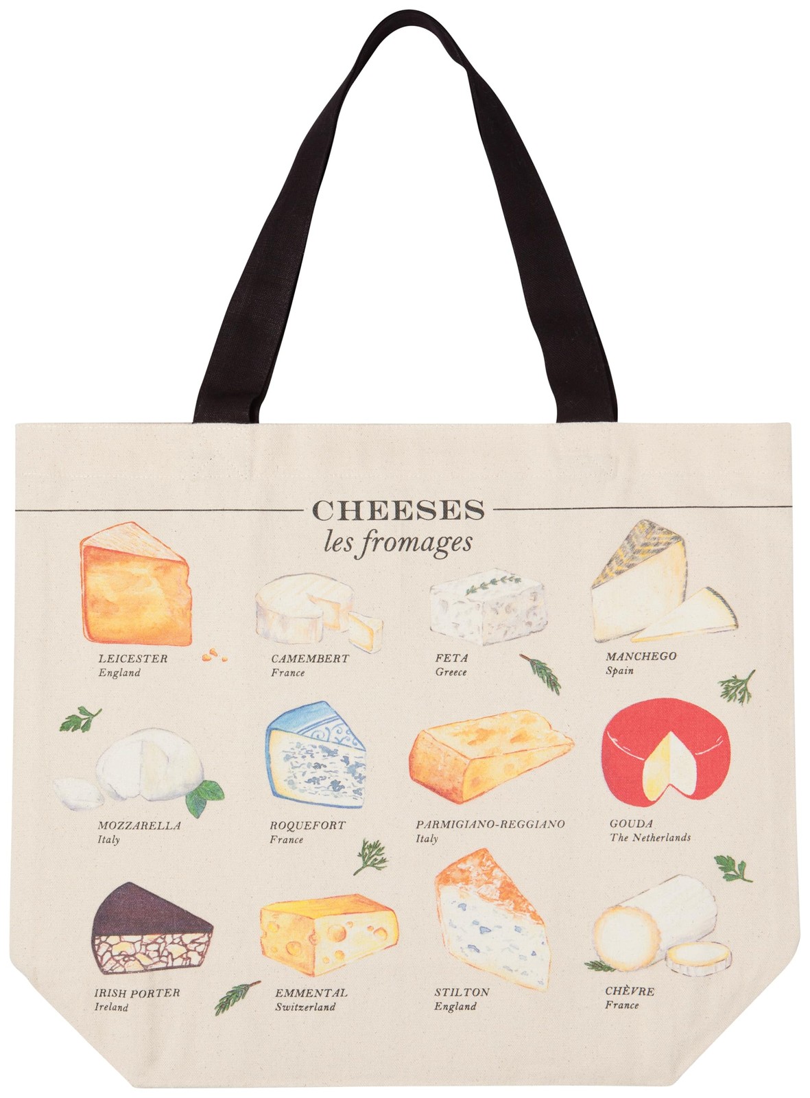 Now Designs Formages Printed Reusable Cotton Tote Jade Multicolor 18 inch 15 x