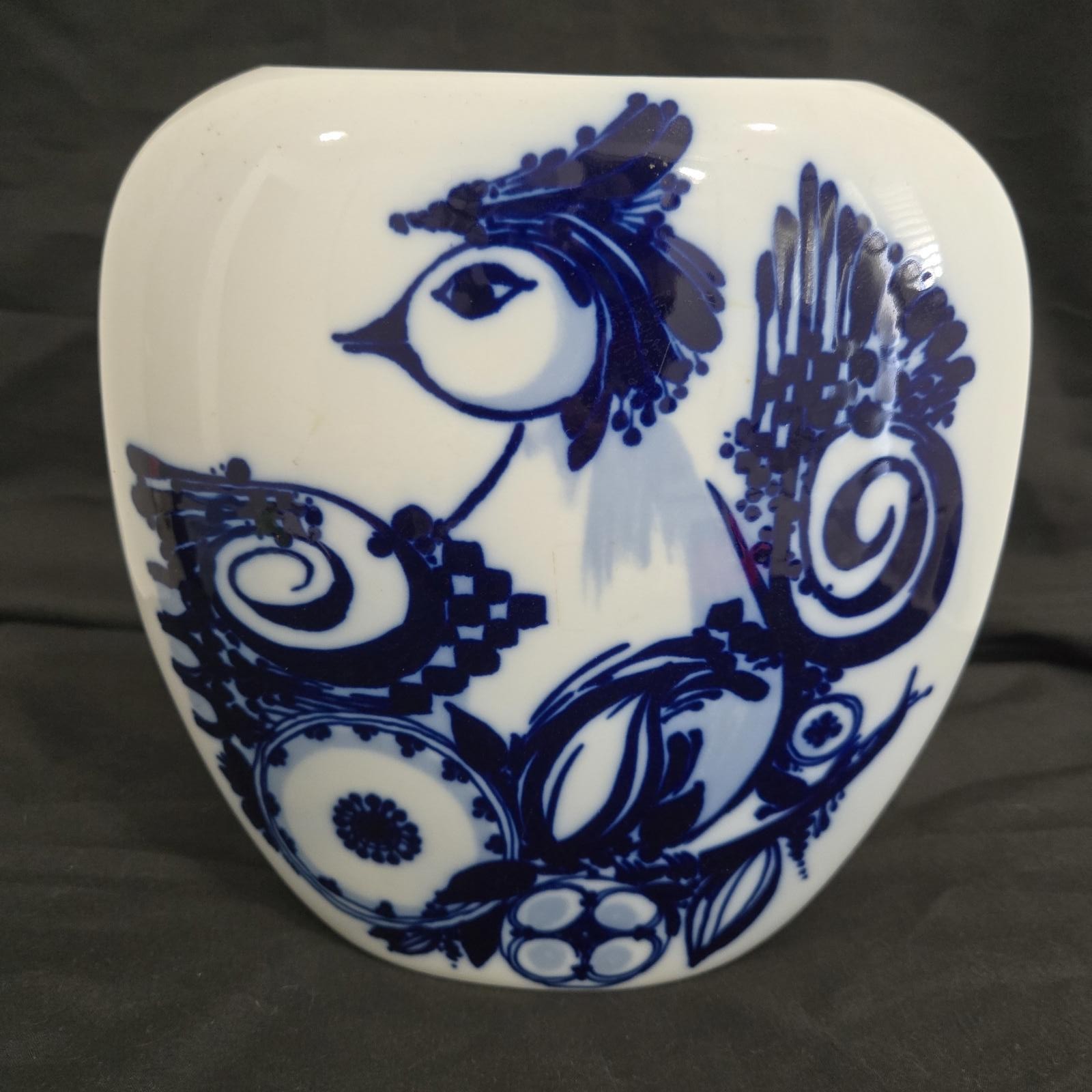 Rosenthal Vase Bjorn Wiinblad Blue White Porcelain Vase Studio Line Germany