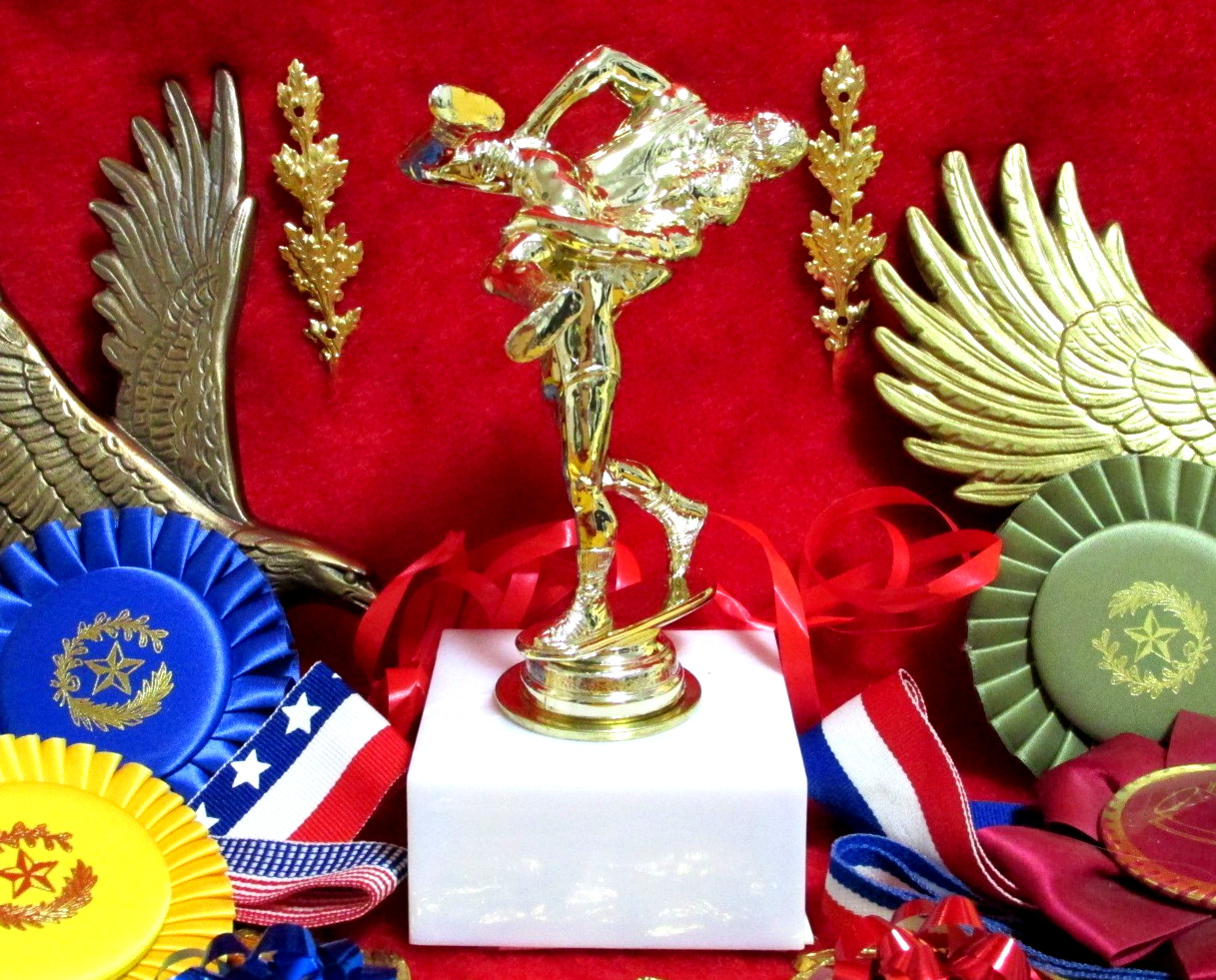 WRESTLING Trophy Double, MVP Coach Team Special Award Marbelite Base FastShip