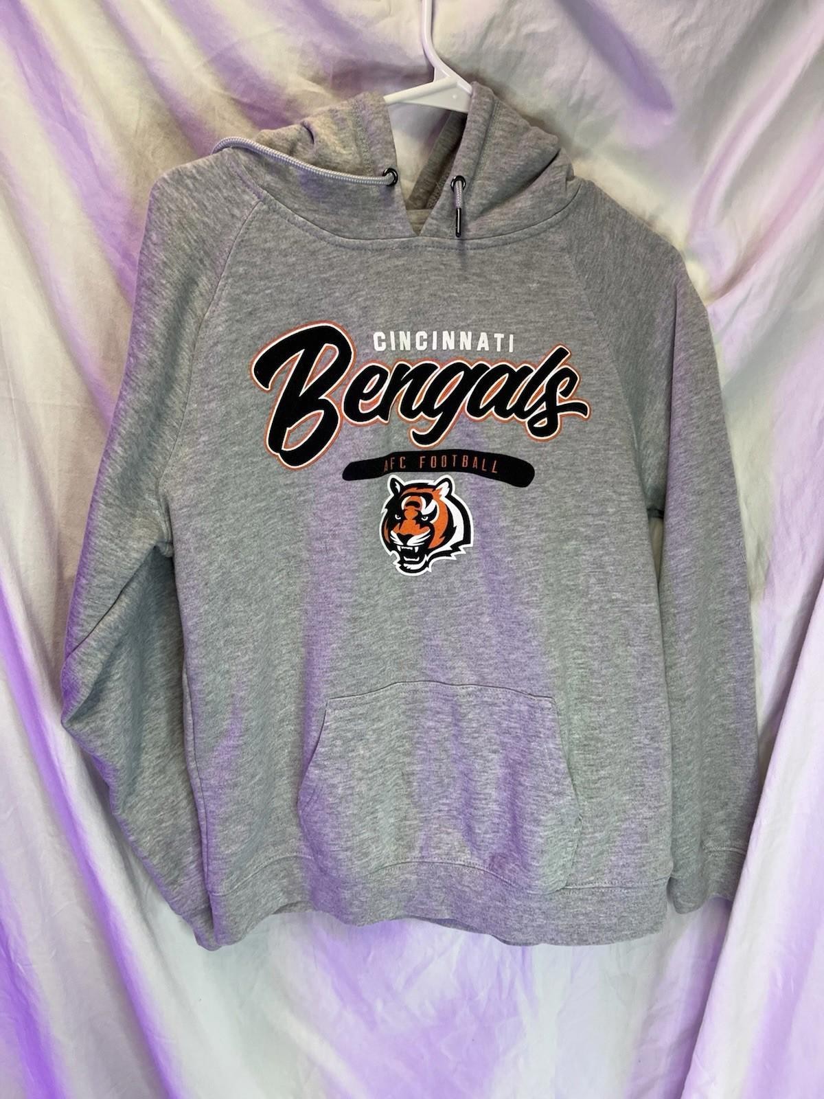 CINCINNATI BENGALS Hoodie Sweatshirt MEDIUM Unisex EUC