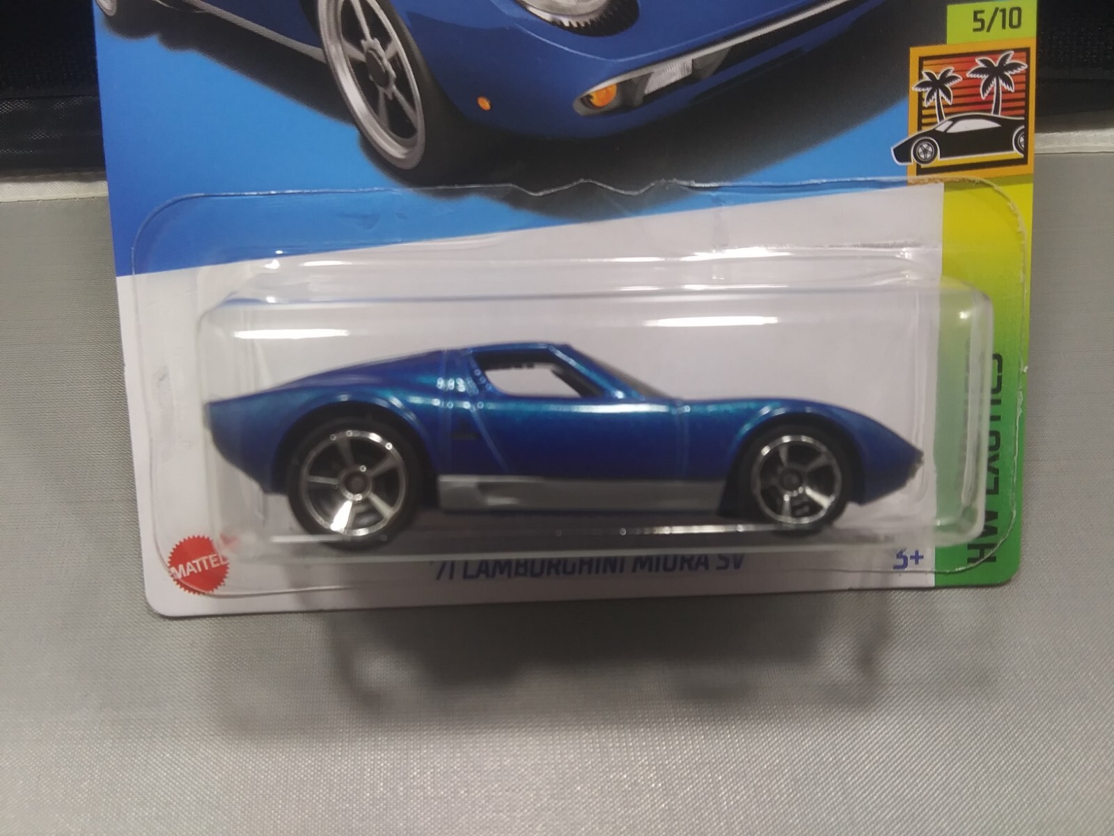 HOT WHEELS ’71 LAMBORGHINI MIURA SV HW EXOTICS #5/10 BLUE DIECAST 1:64 SCALE NEW