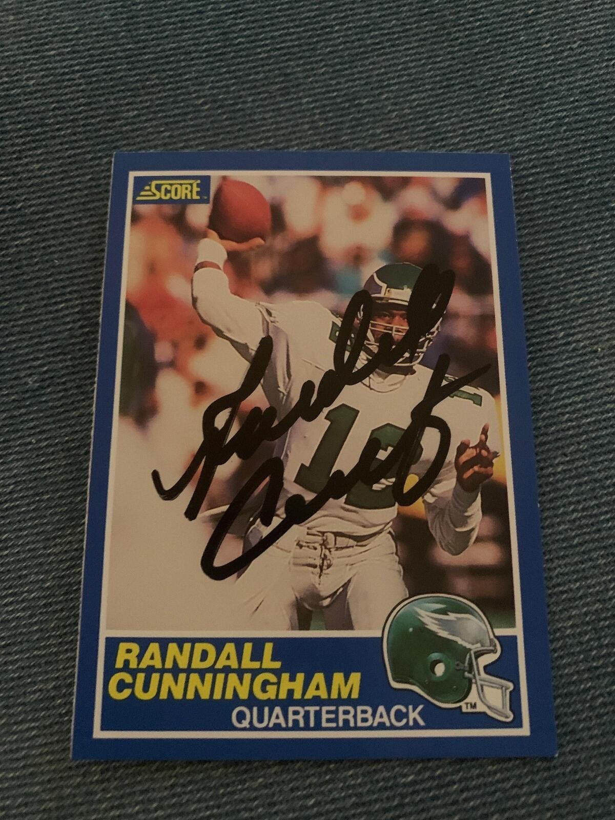 Randall Cunningham Signed Autographed Auto Philadelphia Eagles Card COA