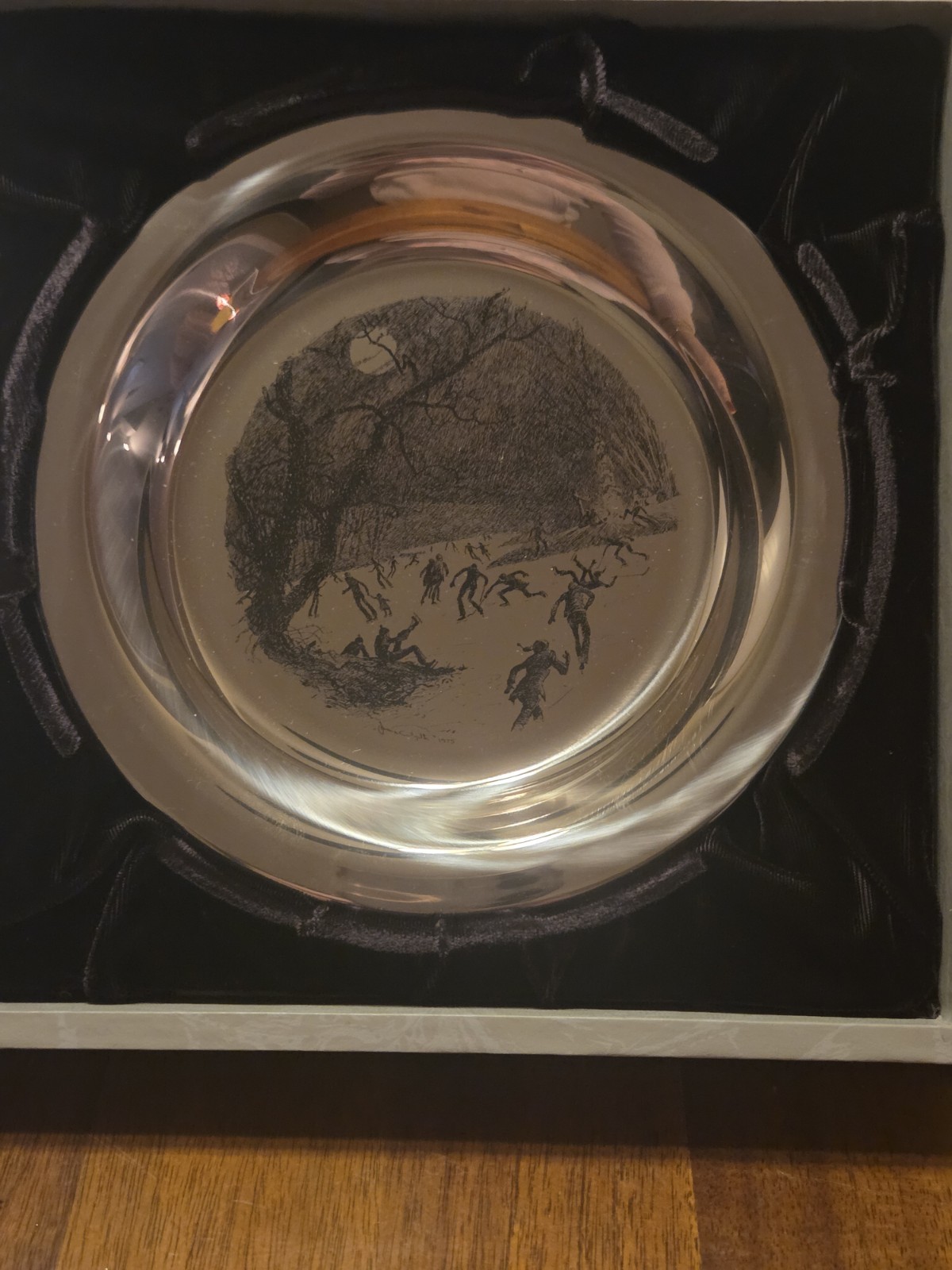 Set of 5 Franklin Mint Sterling Silver James Wyeth Decorative Plates 1972-1976