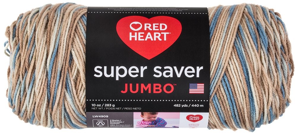 Red Heart Super Saver Jumbo Yarn Mirage RED Heart Recycled Fabric Everyday