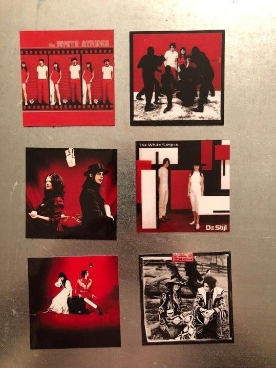 White Stripes fridge magnets