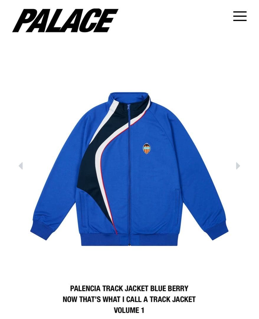 24aw PALACE PALENCIA TRACK JACKET