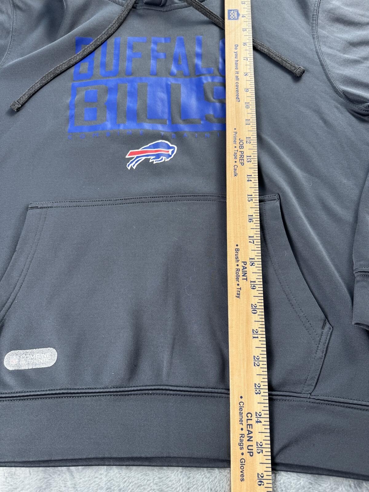 New Era Buffalo Bills Gray Thermabase Pullover Sweatshirt Hoodie Size Medium