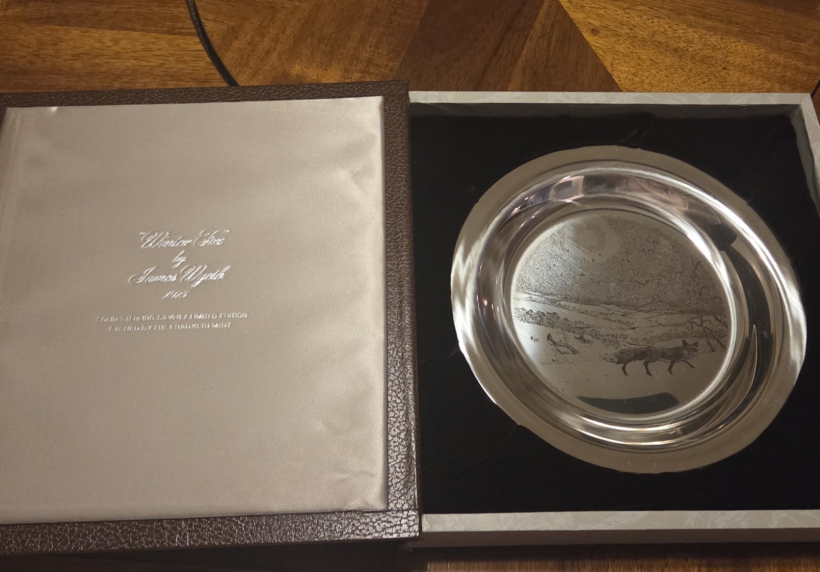 Set of 5 Franklin Mint Sterling Silver James Wyeth Decorative Plates 1972-1976
