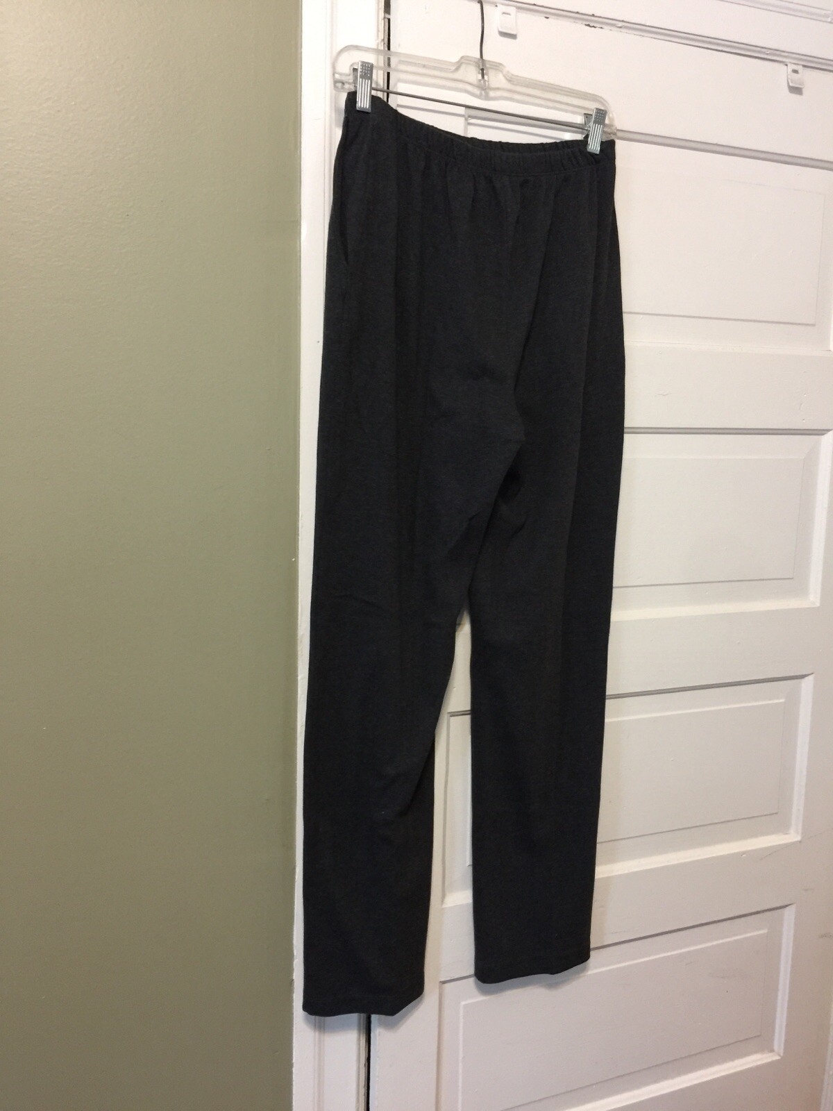 NWT Lands End Pull On Gray Active Pants S 6-8 Womens Stretch Comfortable