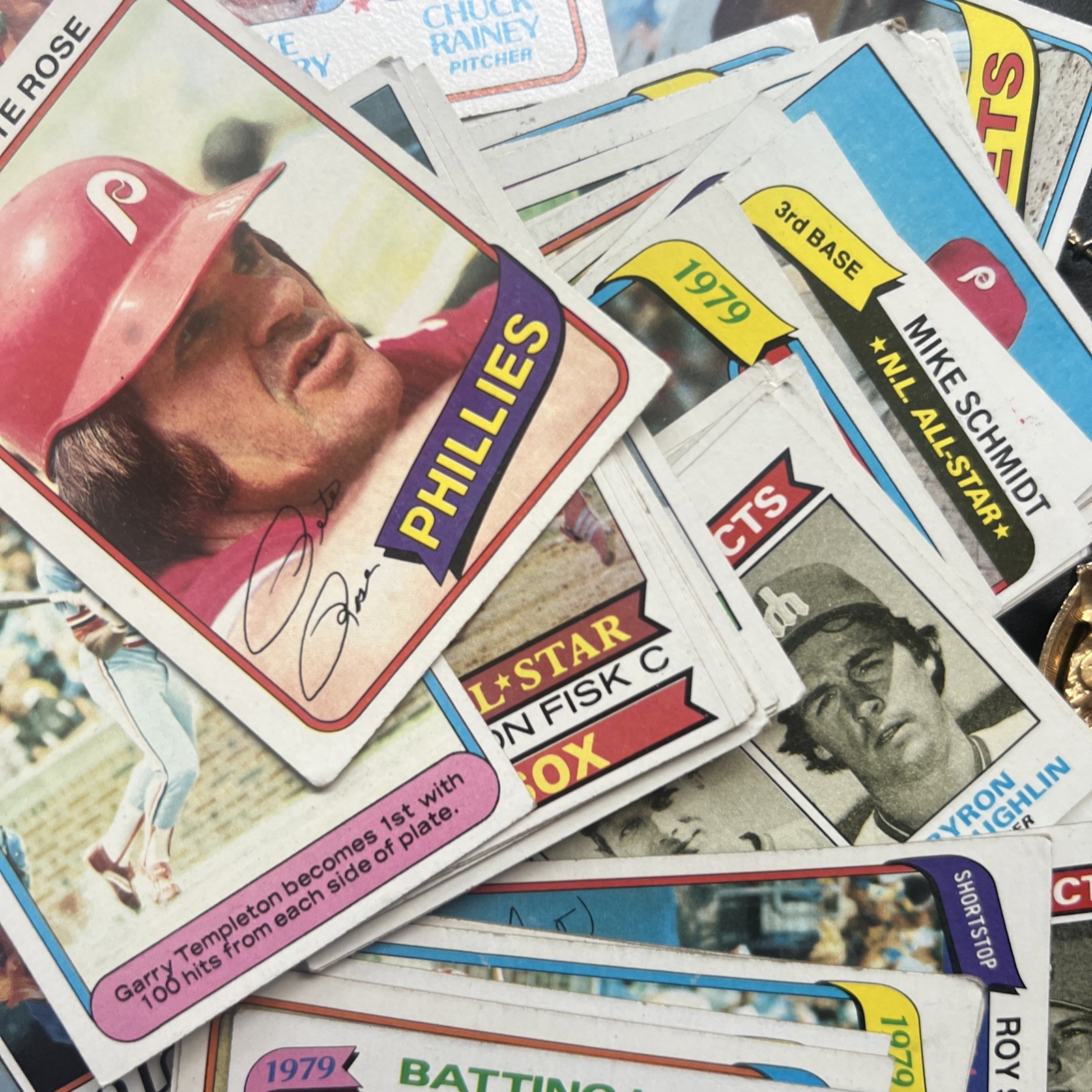 Grandpas Junk Drawer Baseball Cards Jewelry Coins