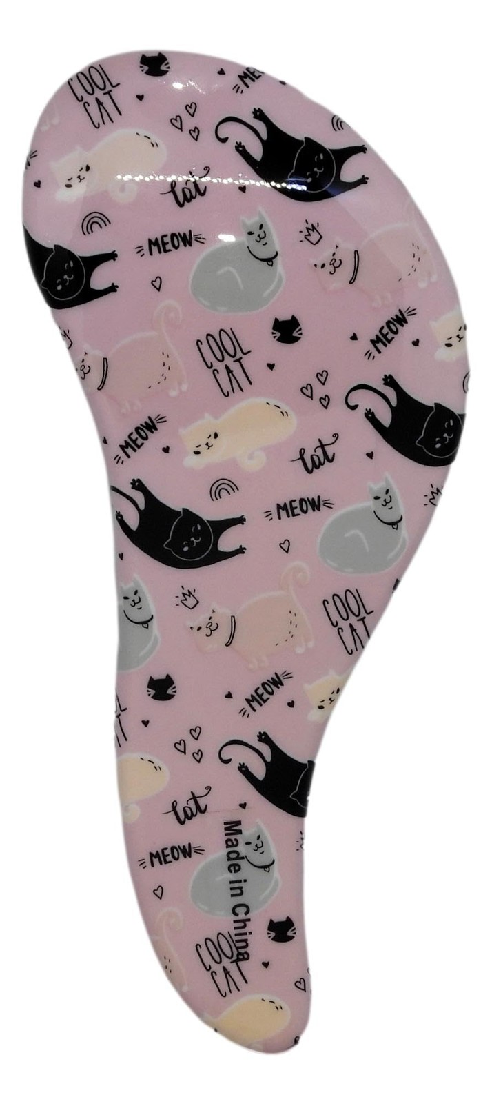 TANGLE FREE HAIR BRUSH: MULTI-MEOW PINK