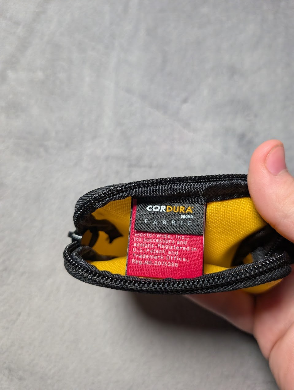 Manhattan Portage Coin Purse Zipper Card Holder Yellow Cordura Fabric 1008 NWOT