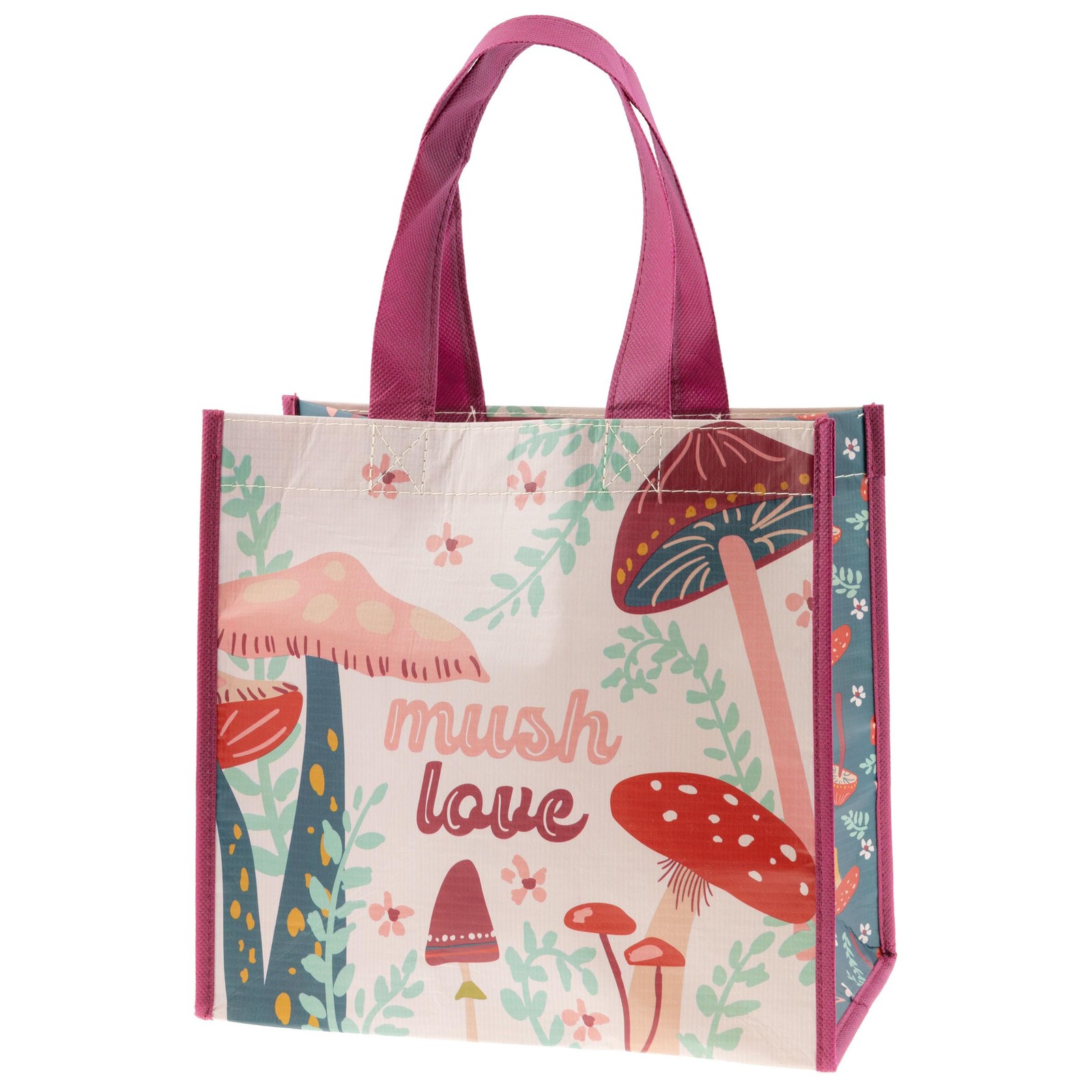 Karma Reusable Medium RPET Gift Bag Tote with Handles Mushroom Design
