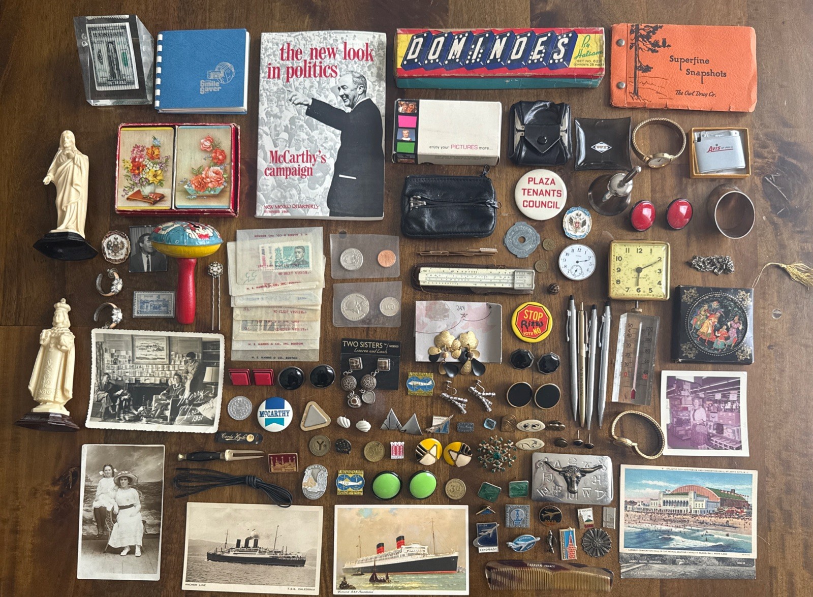 Amazing Antique Vintage Junk Drawer Lot Jewelry, Coins, Watches Lot A