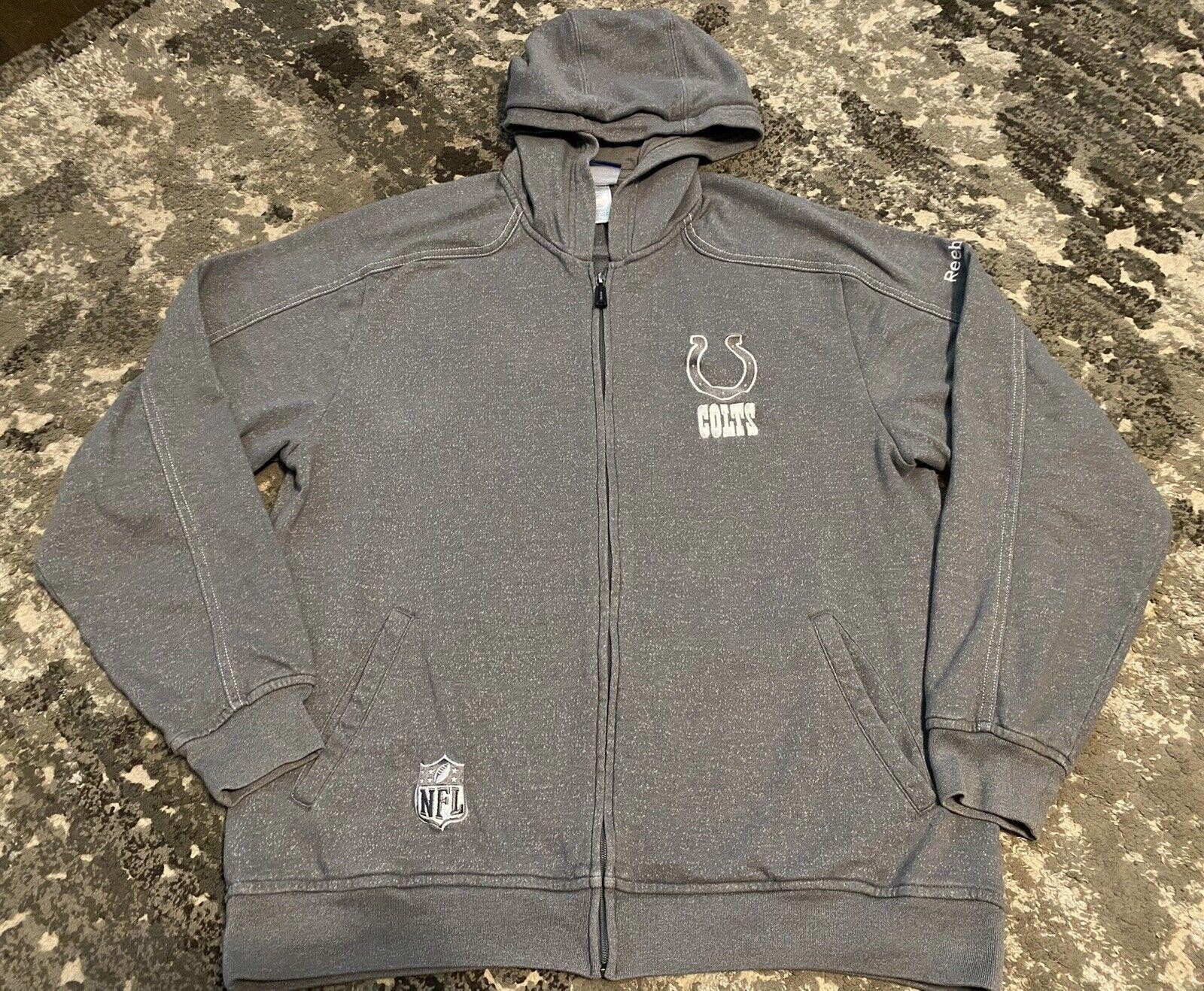 Reebok On Field NFL Indianapolis Colts Full Zip Jacket Long Sleeve sz Lg