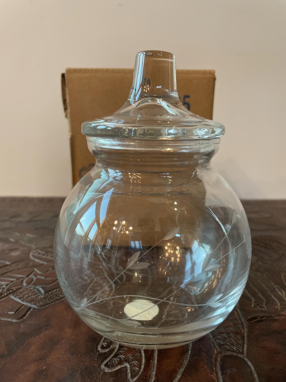 NIB Princess House Glass Candy Jar with Lid – Vintage