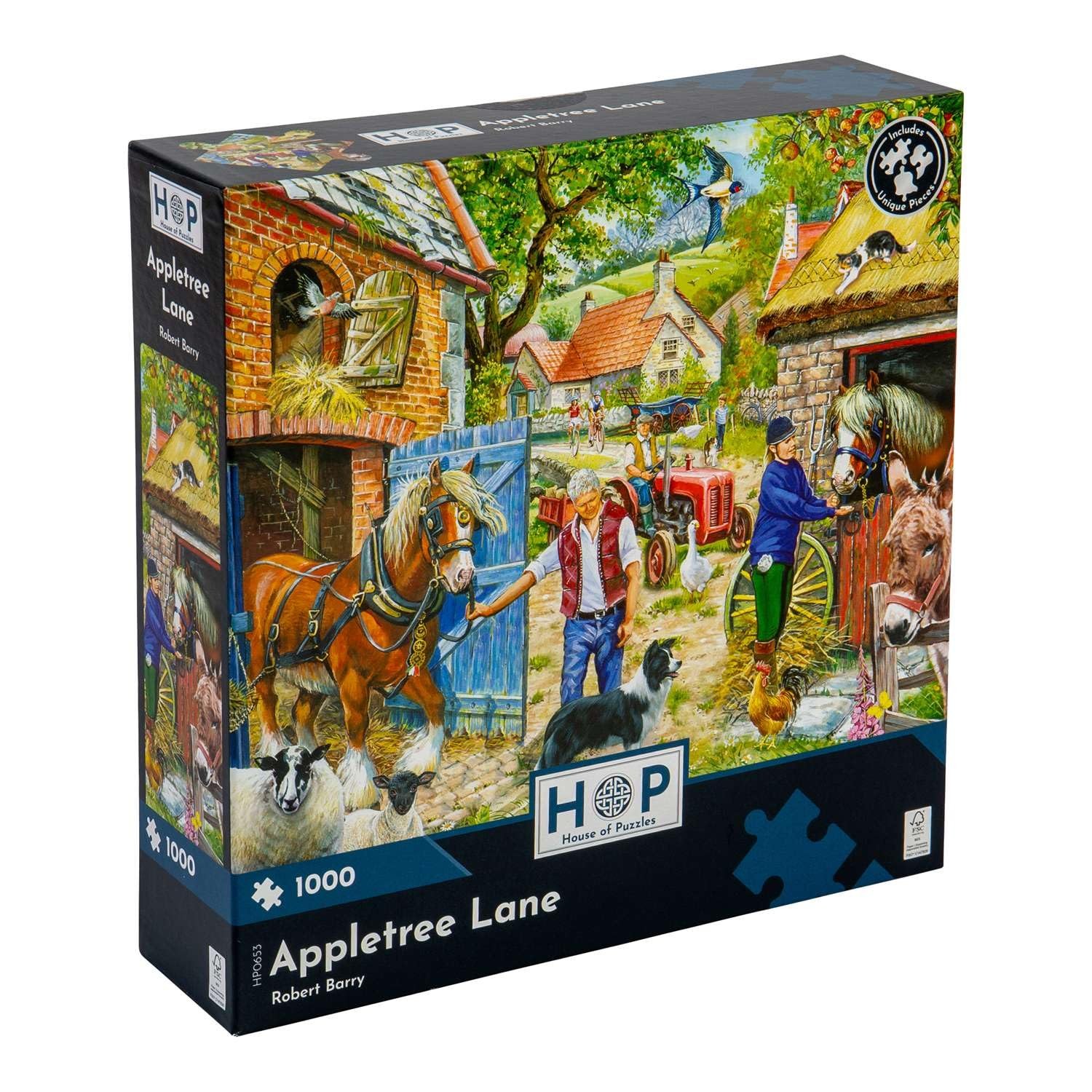 House of Puzzles Appletree Lane 1000 Piece Jigsaw Scenic Landscape Puzzle
