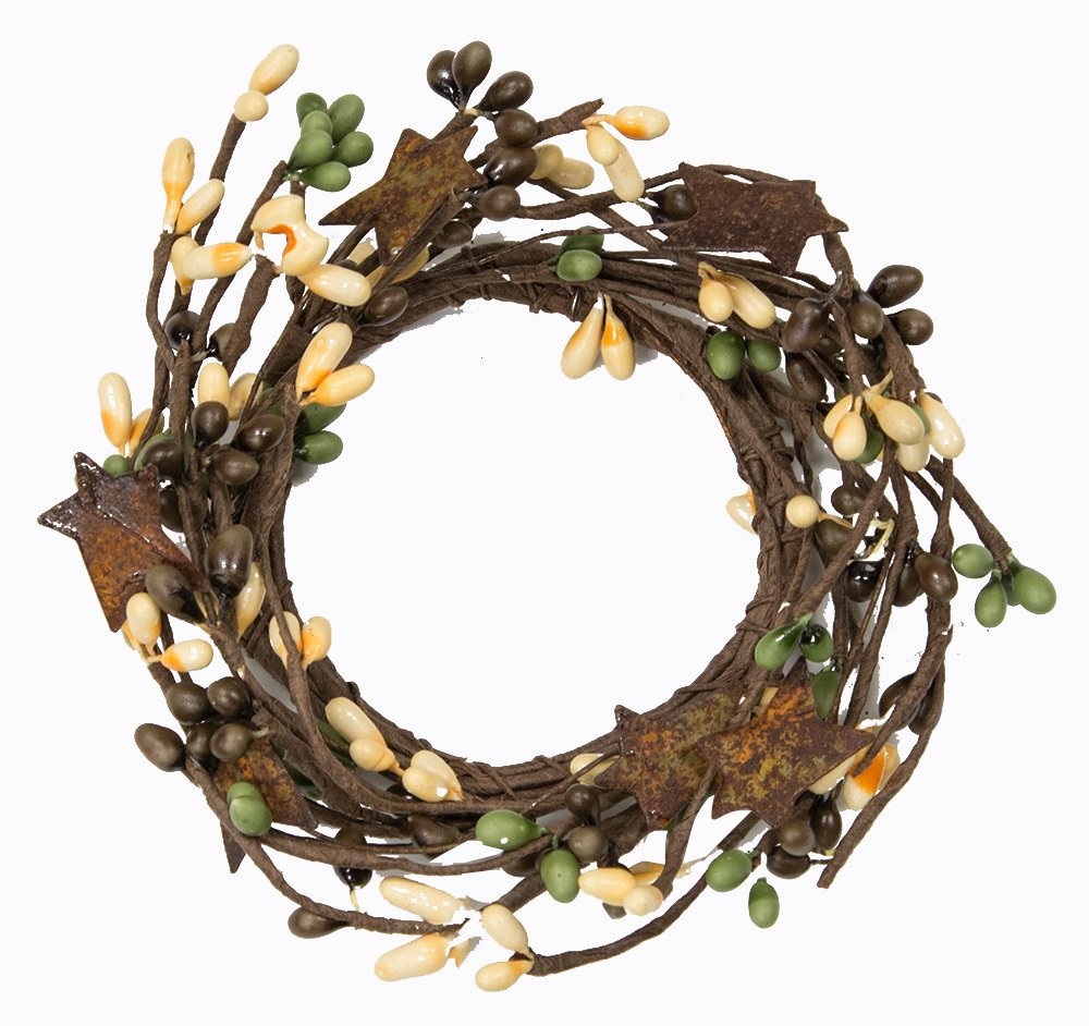 CWI Gifts Pip Twig Star Wreath Rings Decorative Candle Rings Candle Rings