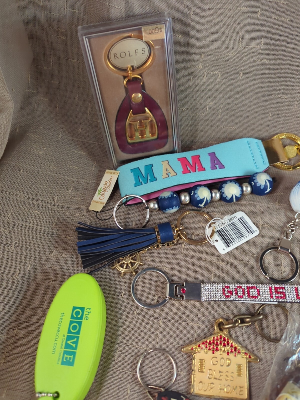 Junk Drawer Lot 20 Key Chains Rolfs Honduras Philippines Calypso Modela Boeing