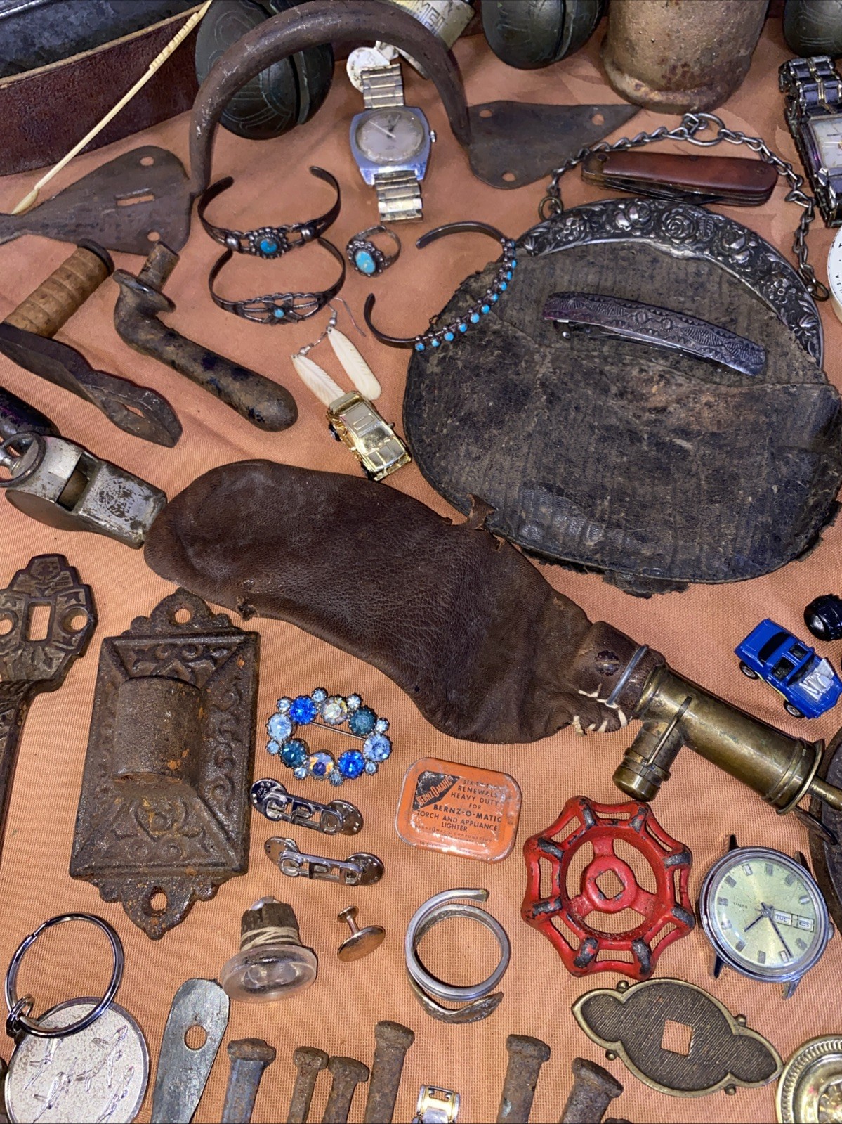 Vintage Junk Drawer Lot 1800’s 1900’s Sterling Silver WW1 Victorian