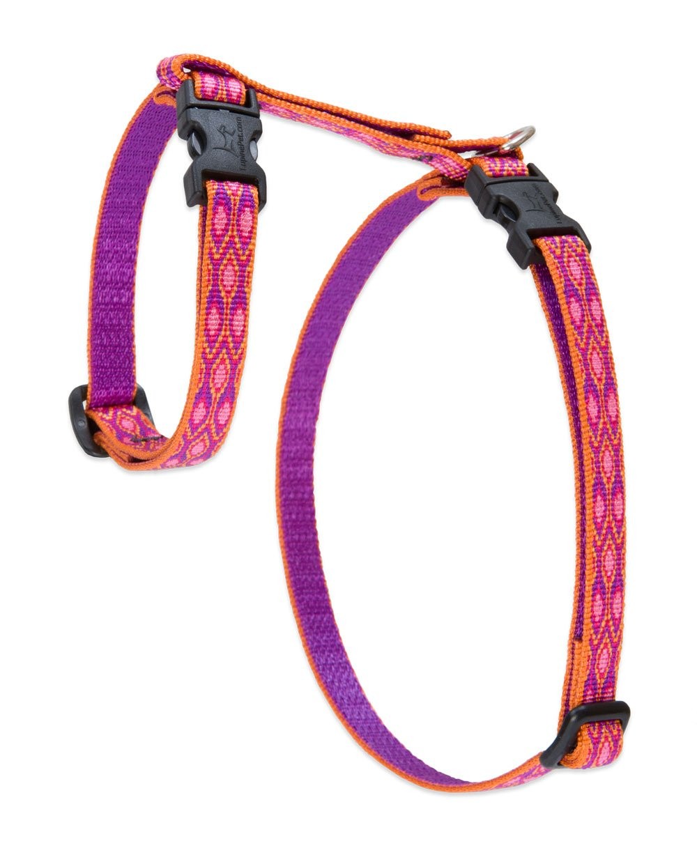 LupinePet Originals 1/2″ Alpen Glow 12-20″ H-style Harness for Small Pets