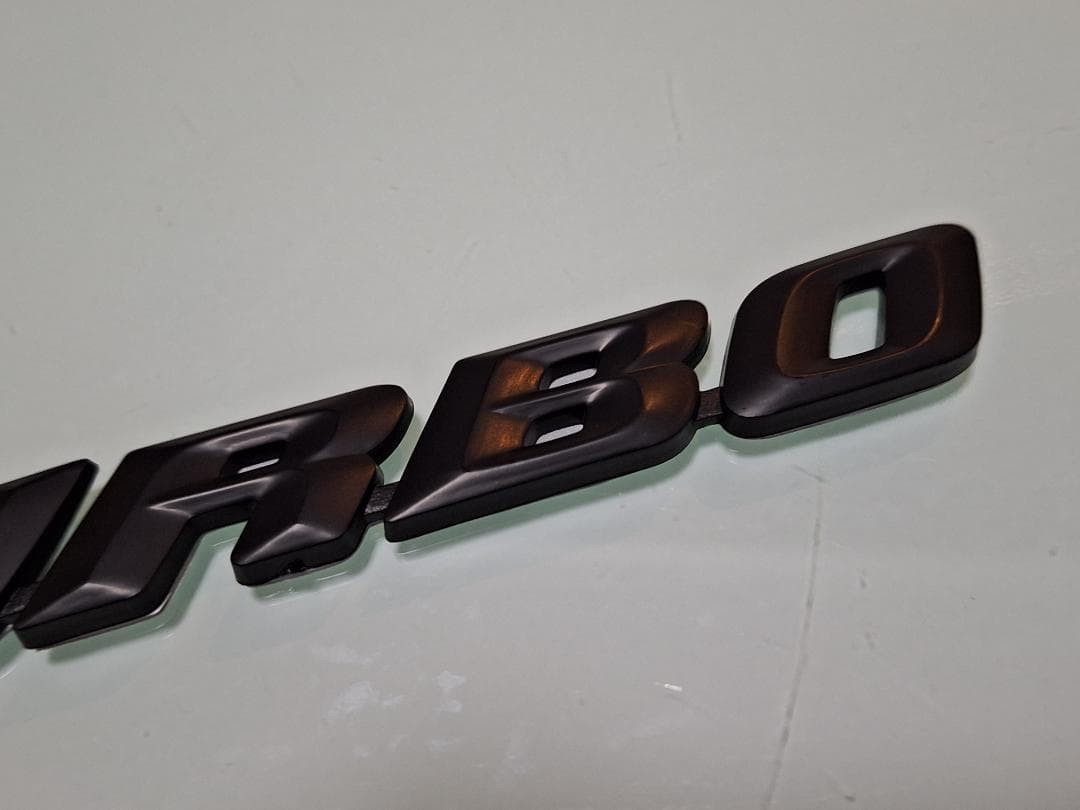 ● TURBO ABS cutout letter type mud black emblem new!