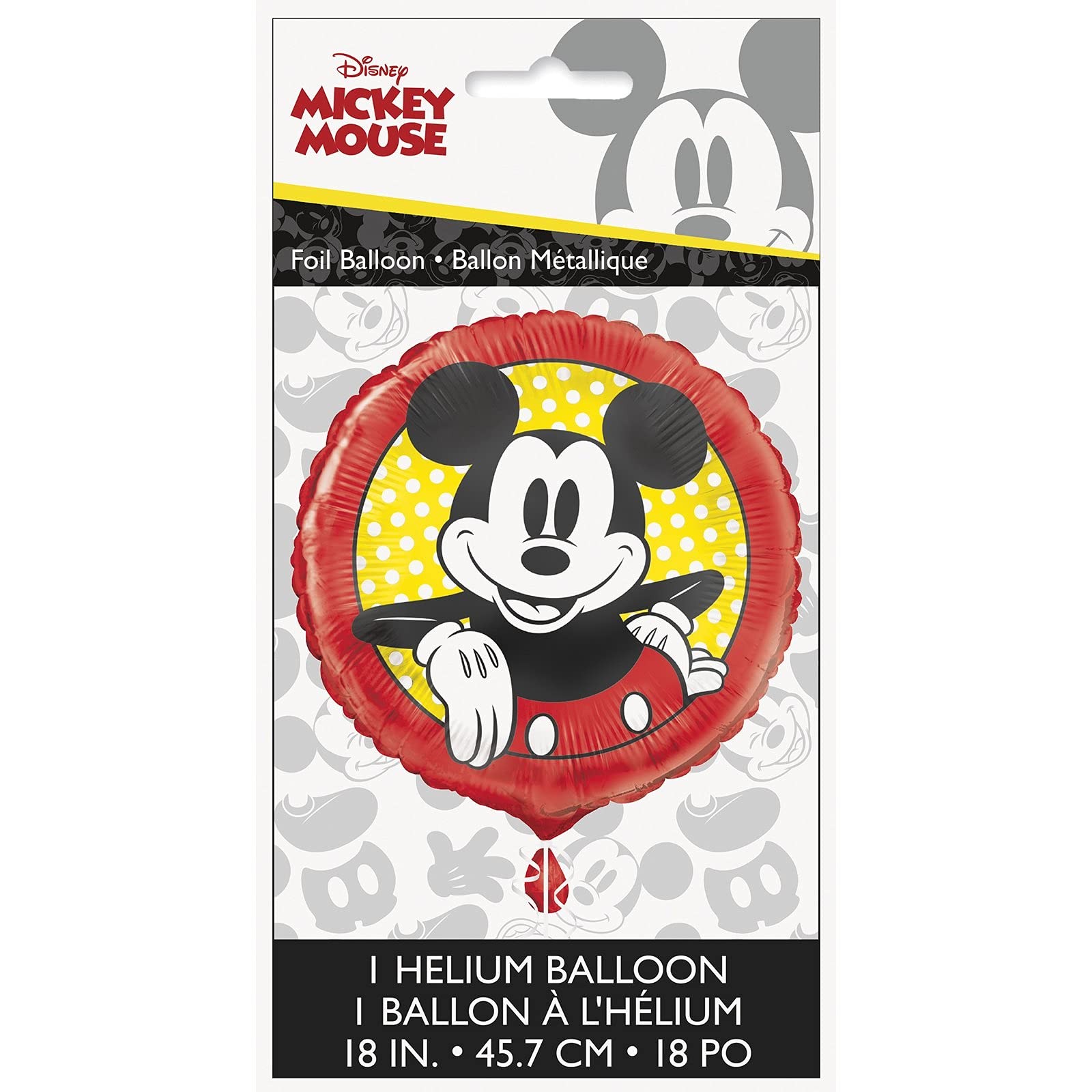 Unique Disney Mickey Mouse Party 18 Inch Round Foil Balloon – 1 ct