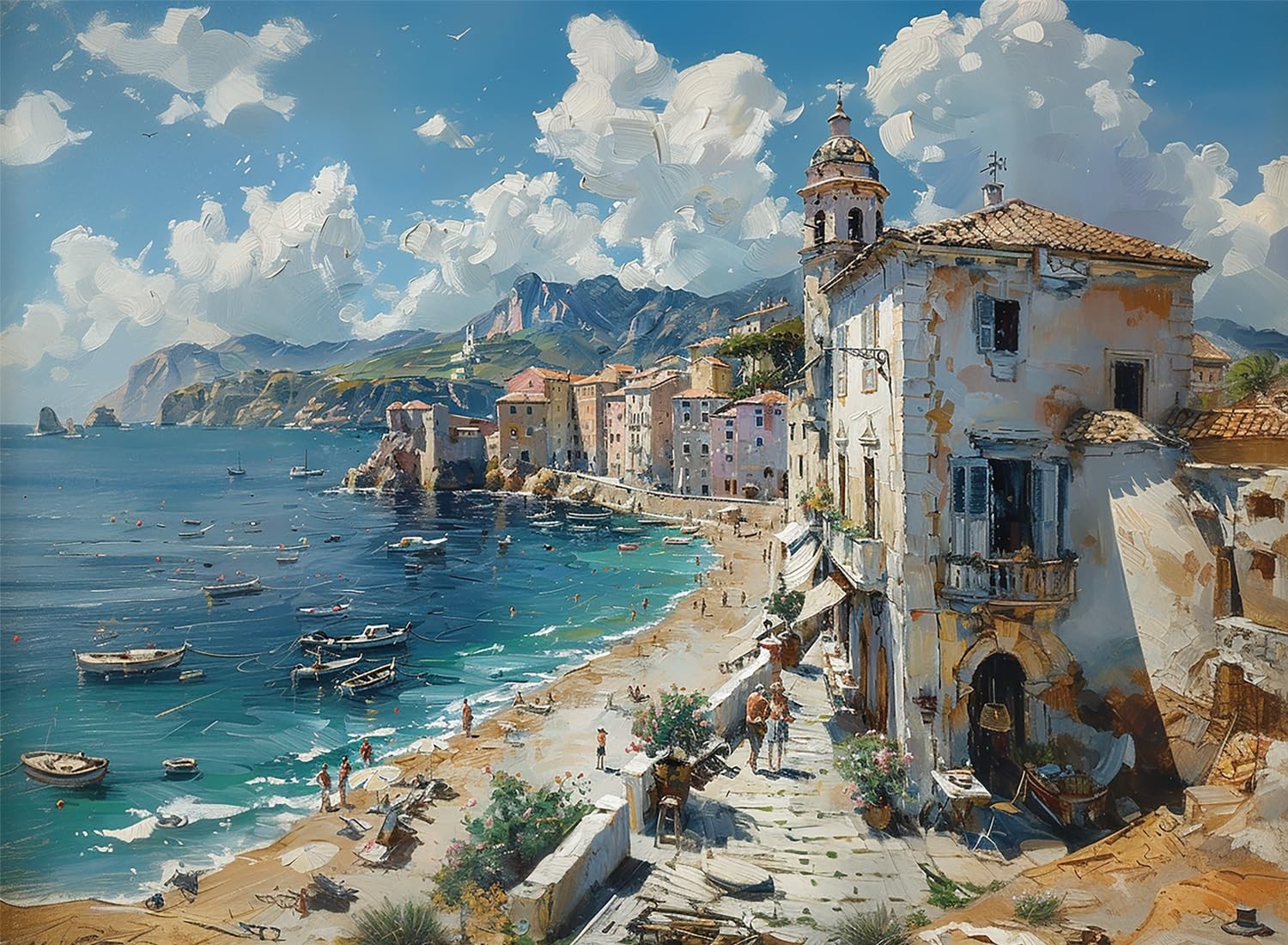 Anatolian Puzzle – The Village by The Sea, 1000 Piece Puzzle, #1181