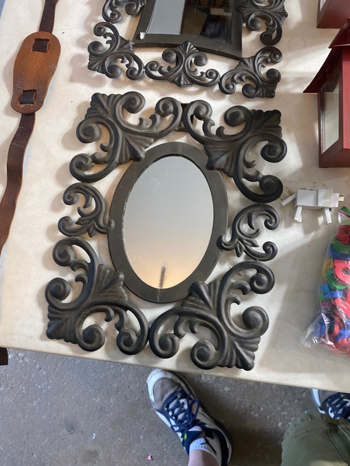 Huge Junk Drawer Lot Collection Mirrors Candle Holders Electronic Random Items