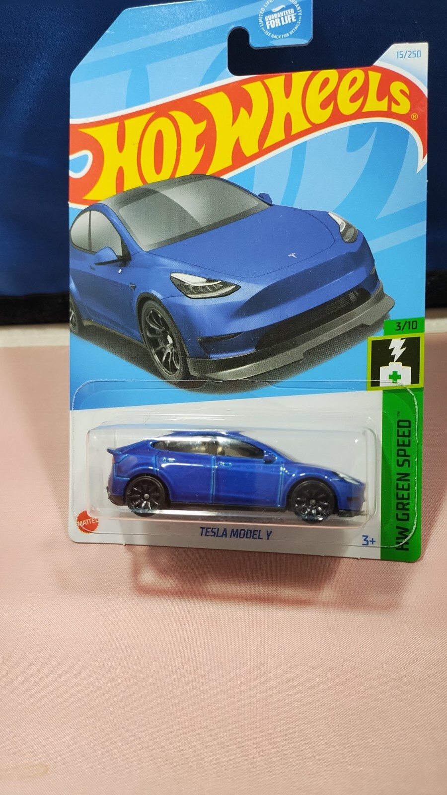 Hot Wheels Tesla Model Y HW Green Speed #3/10 Blue Diecast 1:64 Scale Must See!