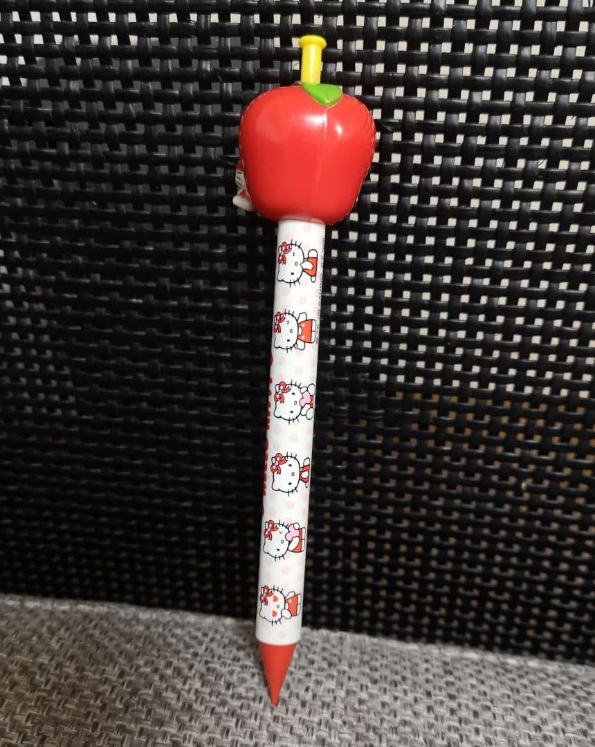 Rare Hello Kitty Apple Ribbon Mechanical Pencil 2009 Sanrio Collectible