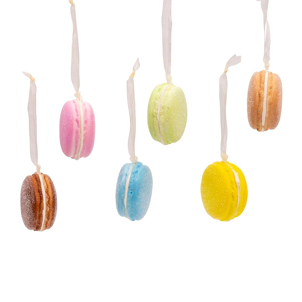 Kurt Adler 1.96-inch Colorful Macaron Ornaments 6pc Set