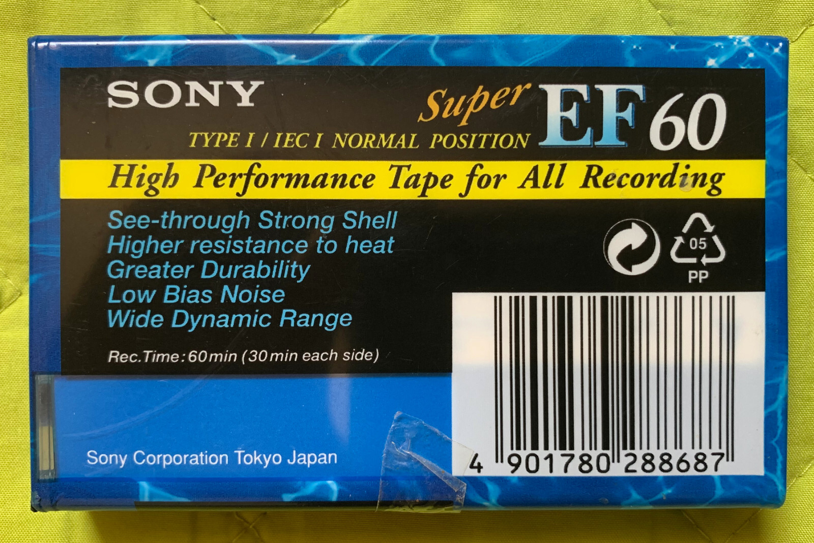 4 SEALED BLANK TAPES SONY Super EF60 Type I; TDK T1; TDK HX-S90; TDK SD90 IEC II