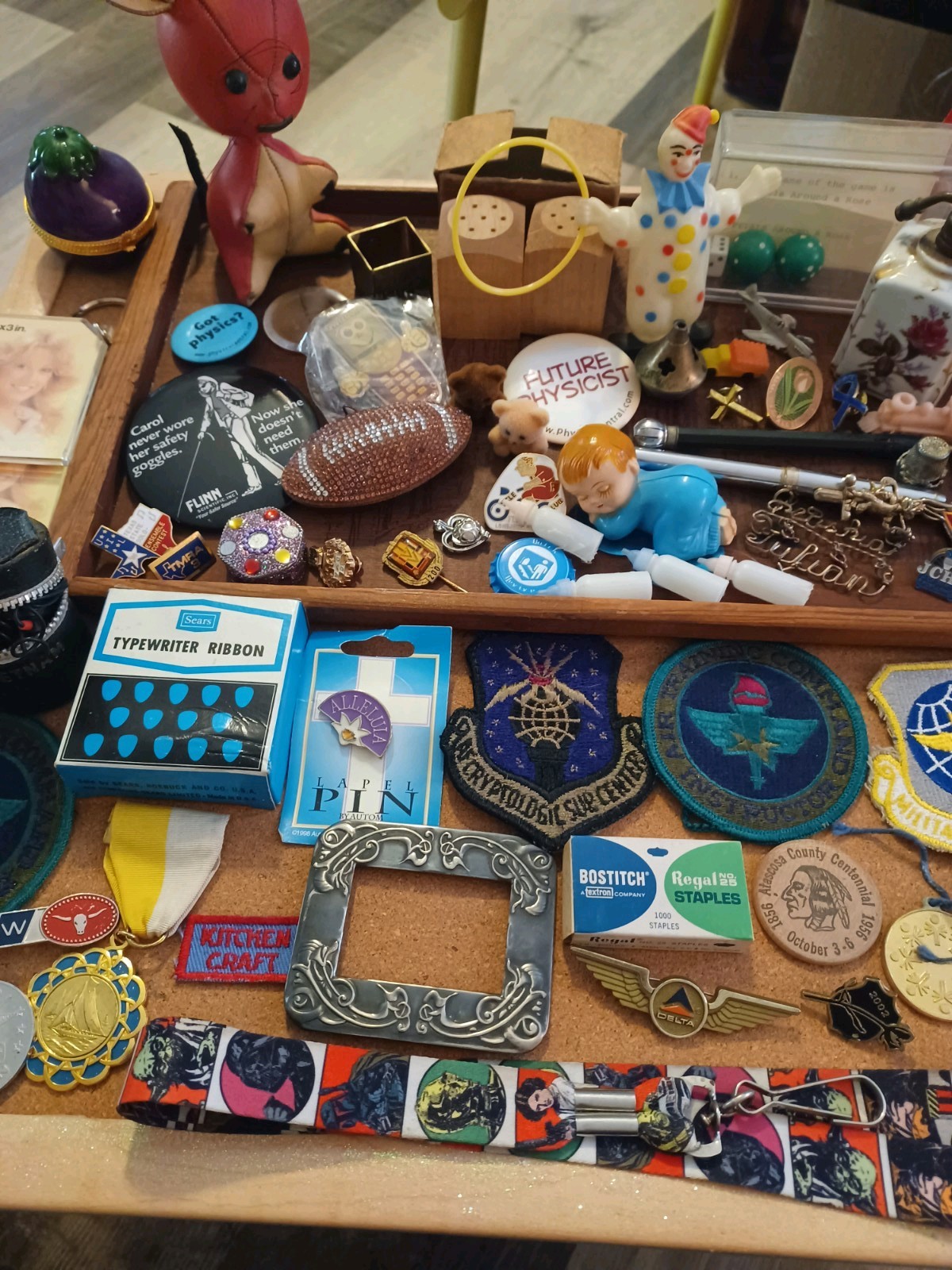 Junk Drawer Lapel Pins Patches Tokens Vintage Smalls & Miscellaneous Items