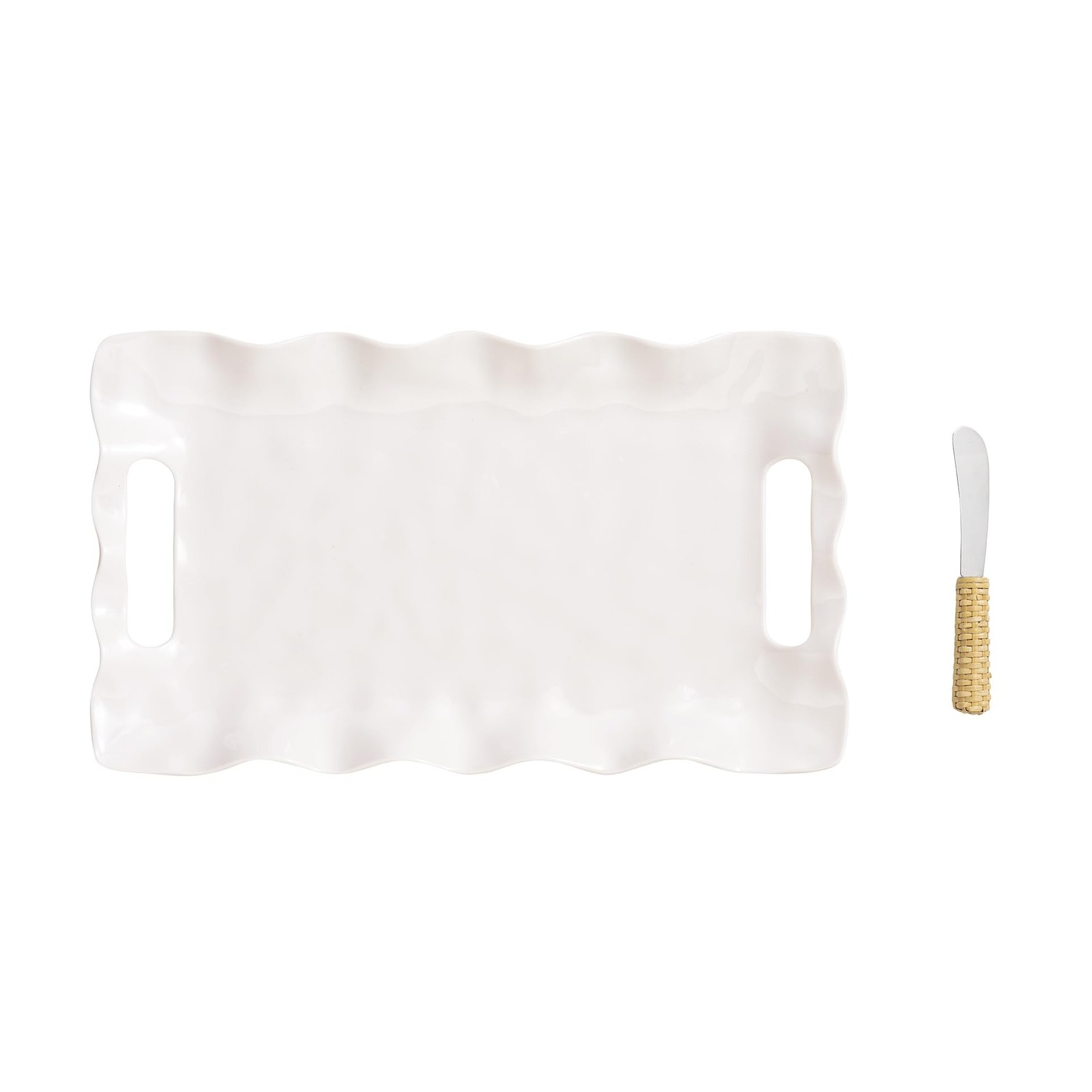 Mud Pie Ruffled Melamine Tray