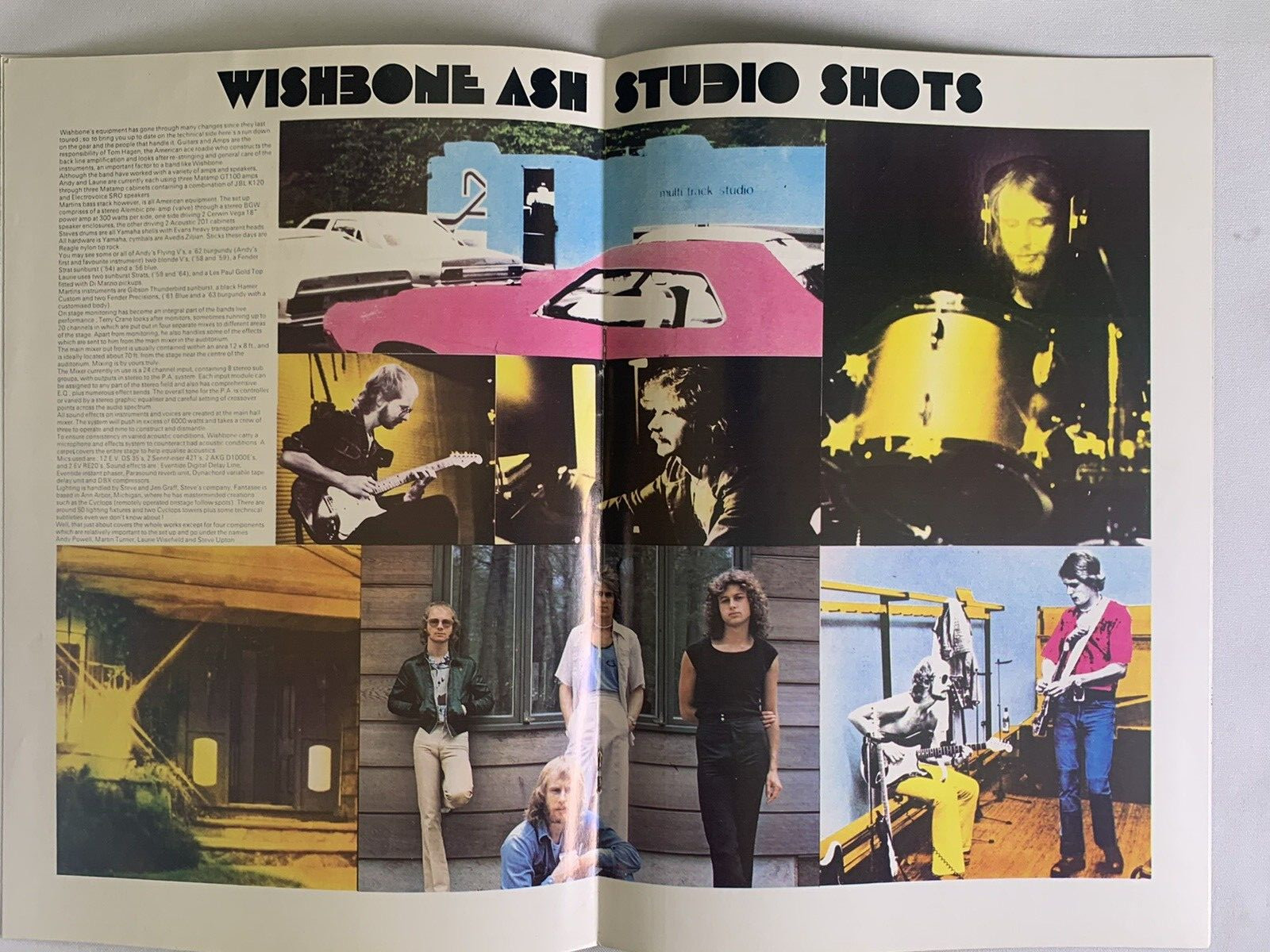 Wishbone Ash Powell Turner Programme Original Vintage New England Tour 1976