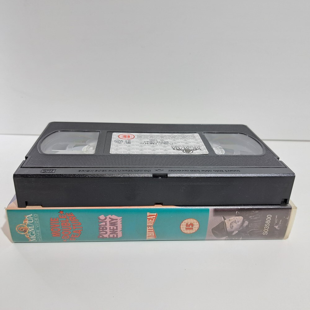 CRIME VHS TAPE The Public Enemy 1931 / White Heat 1949 PAL James Cagney