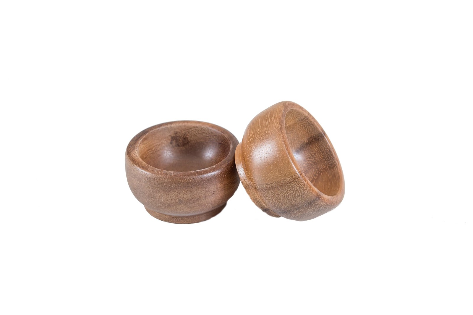 Lipper International Acacia Wood Pinch Bowls Set of 2 2.5″ Round Snack Spice Bow