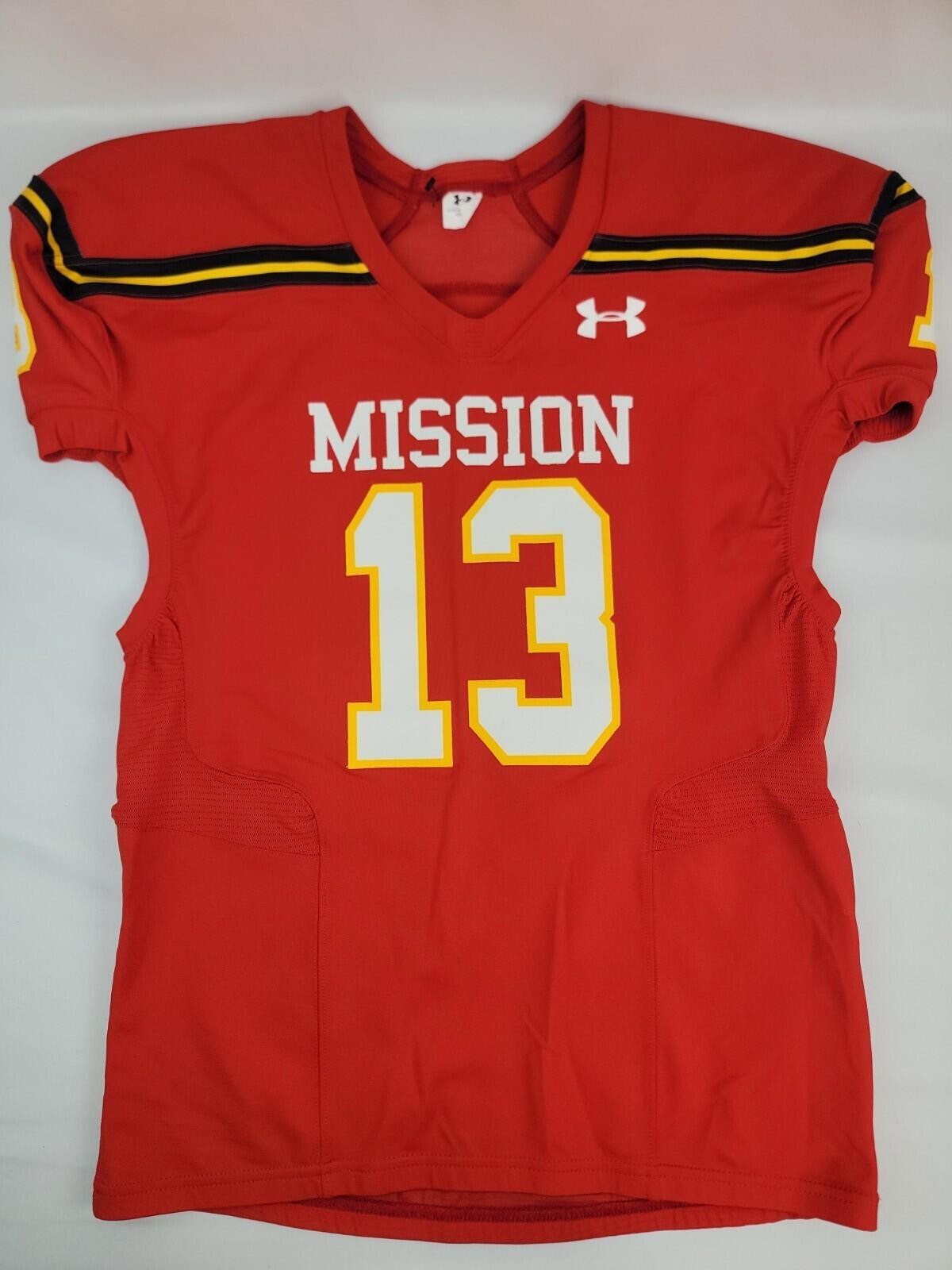 Under Armour Jersey #13 Mens Red Black Football Stitched Jersey L/XL