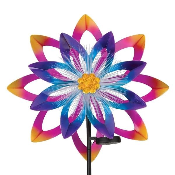 Regal Art & Gift Solar Burst Wind Spinner – Flower – 19″ – 68″