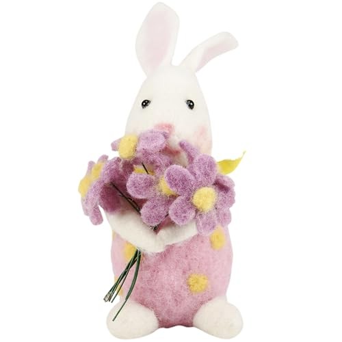 Primitives by Kathy Bunny With Bouquet Critter