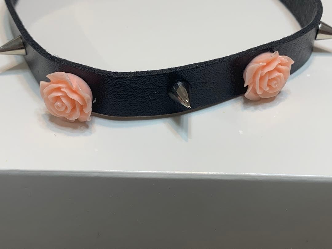 Sexy Kitten Shop Choker Black Pink Rose