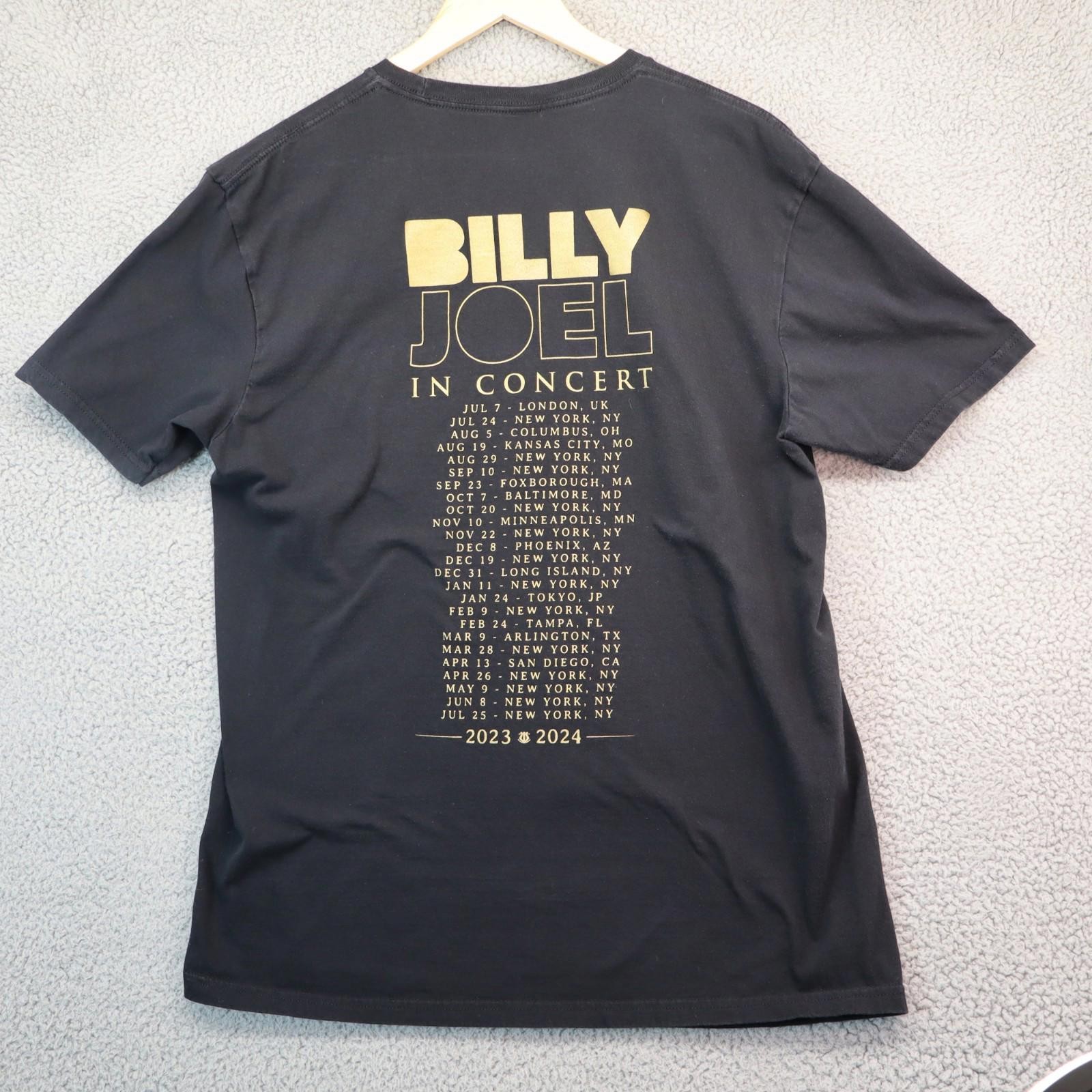 Billy Joel Concert T-Shirt Size Large Two Sided ’23 ’24