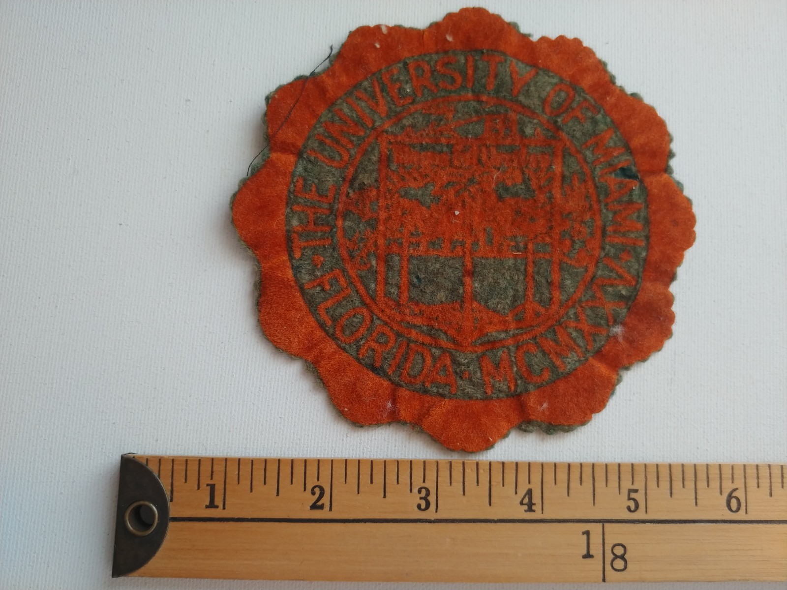 * 50S RARE UNIVERSITY OF MIAMI FLORIDA PATCH CREST BADGE ECUSSON *