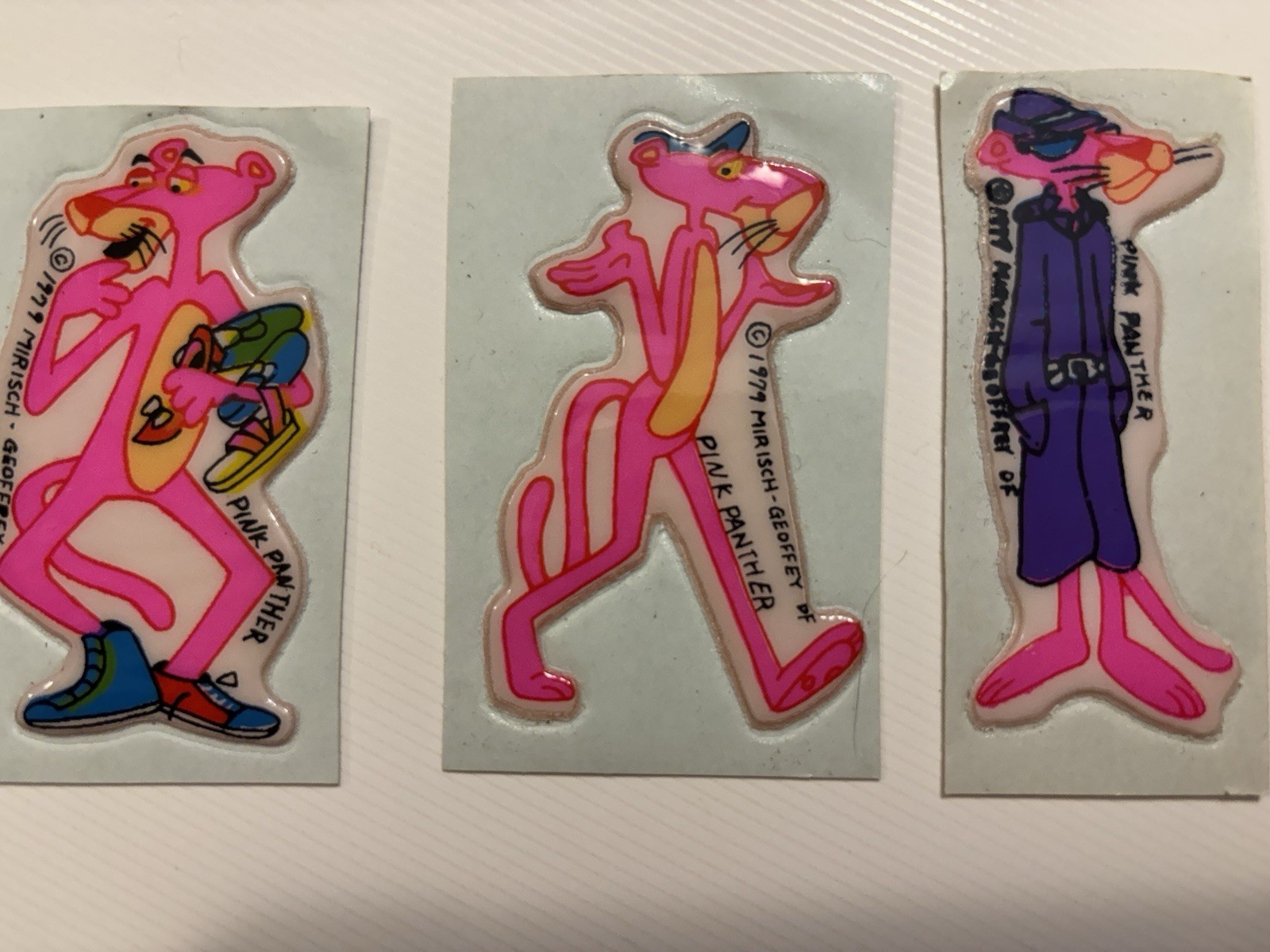 Vintage Sticker Set Large Assorted Lot Pink Panther Puffy HTF RARES 1970s!!